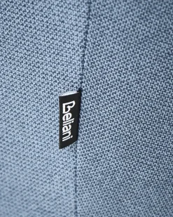 Poltrona Wingback VEJLE con poggiapiedi Tessuto Blu scuro