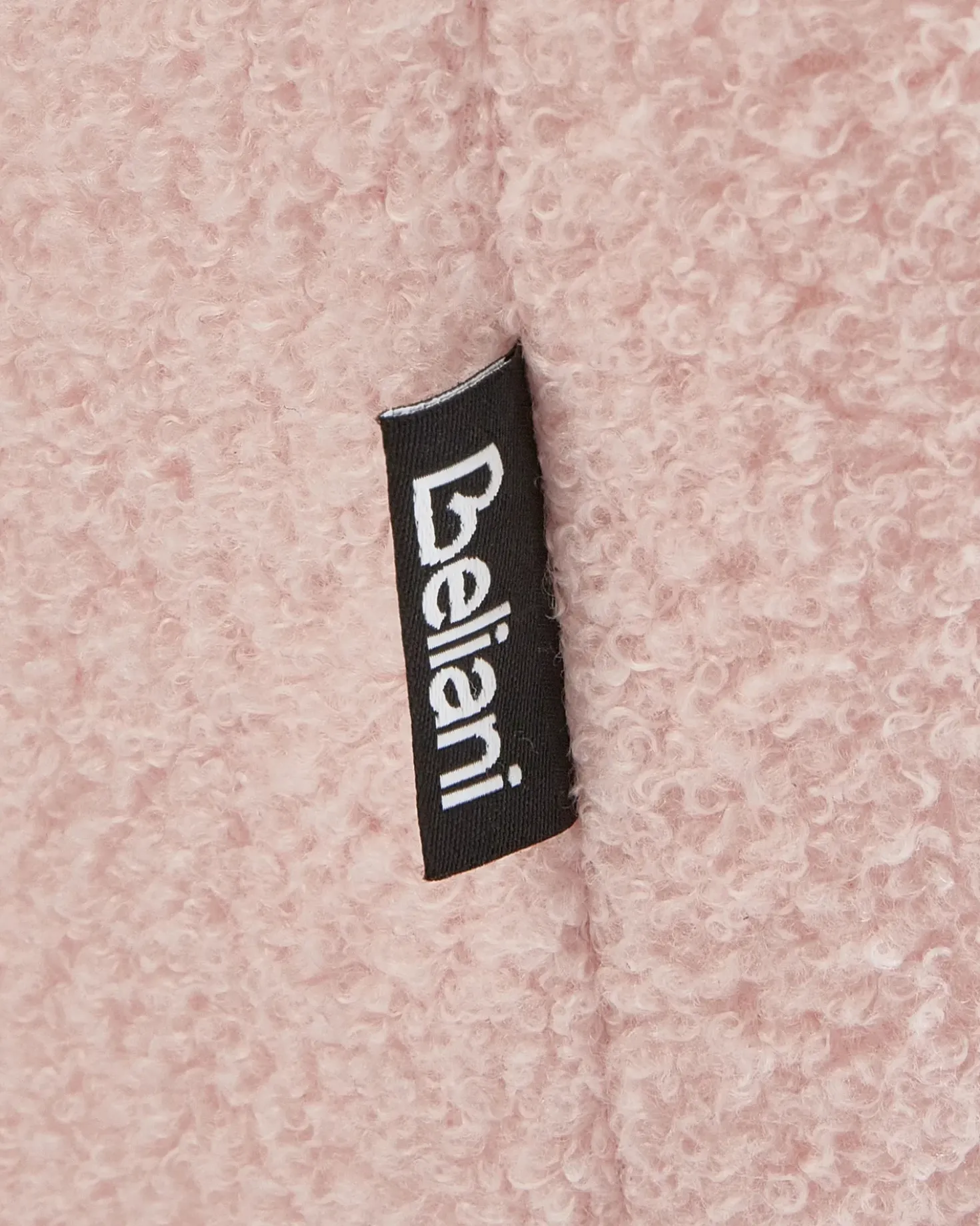 Poltrona Wingback VEJLE con poggiapiedi Bouclé Rosa pastello