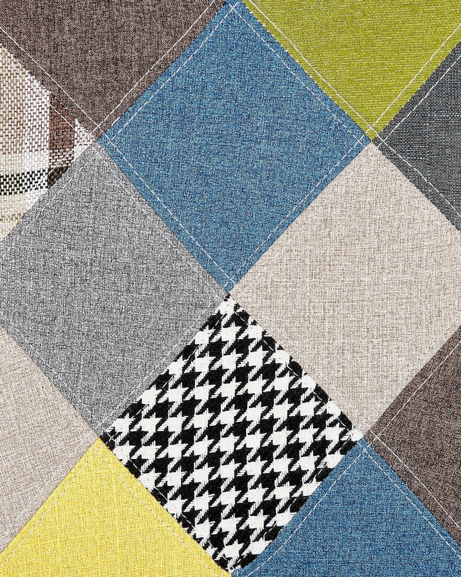 Poltrona Wingback VEJLE con poggiapiedi Tessuto Multicolore