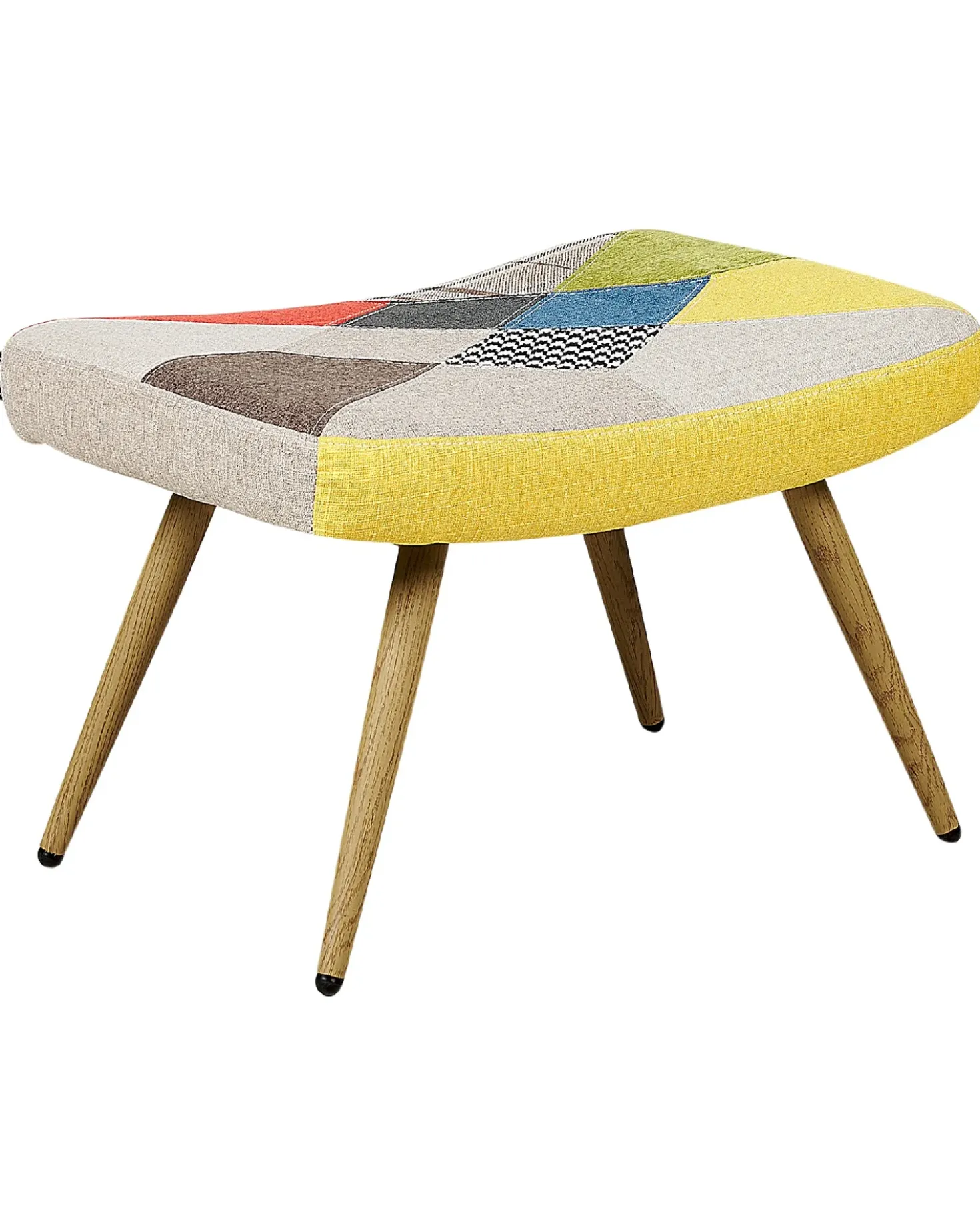 Poltrona Wingback VEJLE con poggiapiedi Tessuto Multicolore