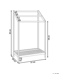 Porta asciugamani con ripiano YUNGAS Bambù Marrone chiaro