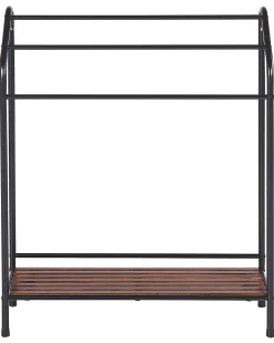 Porta asciugamani con ripiano MURIVA Metallo Nero