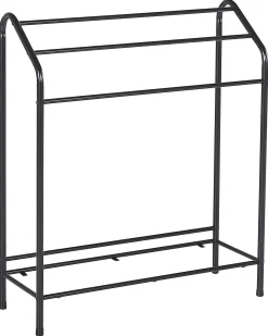Porta asciugamani con ripiano MURIVA Metallo Nero