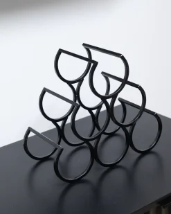Porta bottiglie da vino LURGAN Metallo Nero