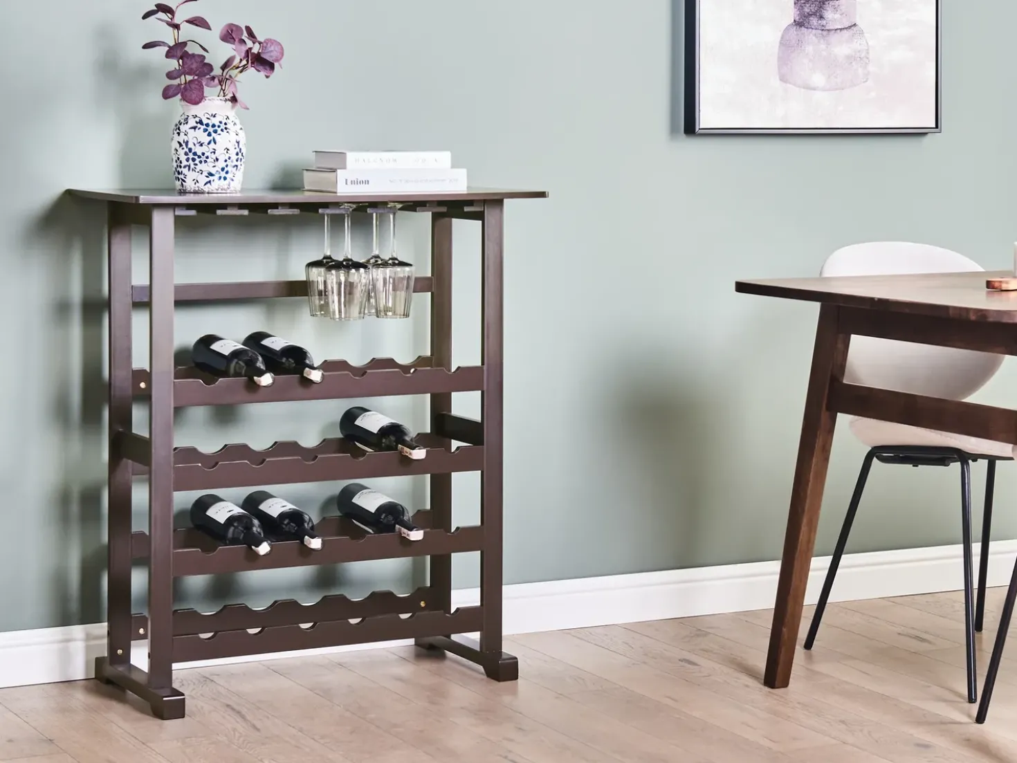 Porta bottiglie da vino ROWLEY Marrone scuro