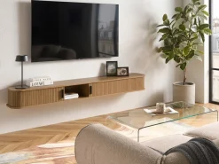 Porta TV a parete BRADLEY Marrone
