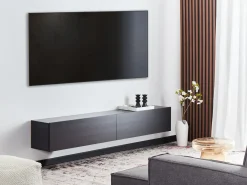Porta TV a parete GLADSTONE Nero