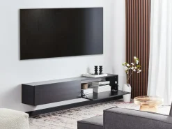 Porta TV a parete GLADSTONE Nero