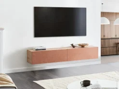 Porta TV a parete GLADSTONE Rosso