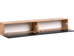 Porta TV a parete GLADSTONE Marrone/Nero
