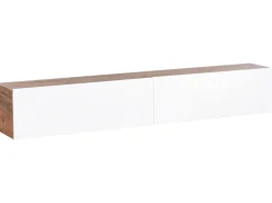 Porta TV a parete GLADSTONE Marrone/Bianco