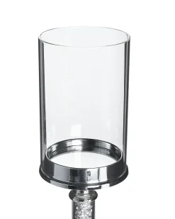 Portacandele ABBEVILLE Vetro 48 cm Argento