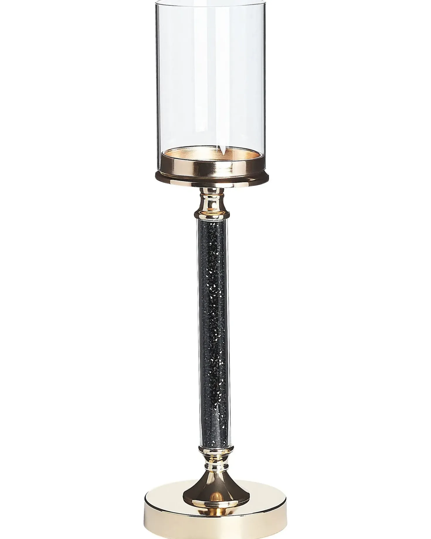 Portacandele ABBEVILLE Vetro 48 cm Nero