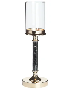 Portacandele ABBEVILLE Vetro 41 cm Nero