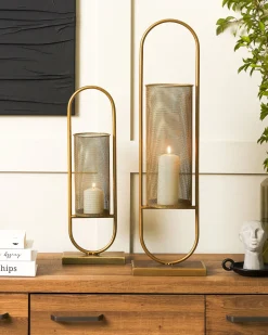 Portacandele BOHOL Metallo 53 cm Oro