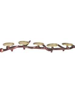 Portacandele CLEONAE Metallo 7 cm Marrone