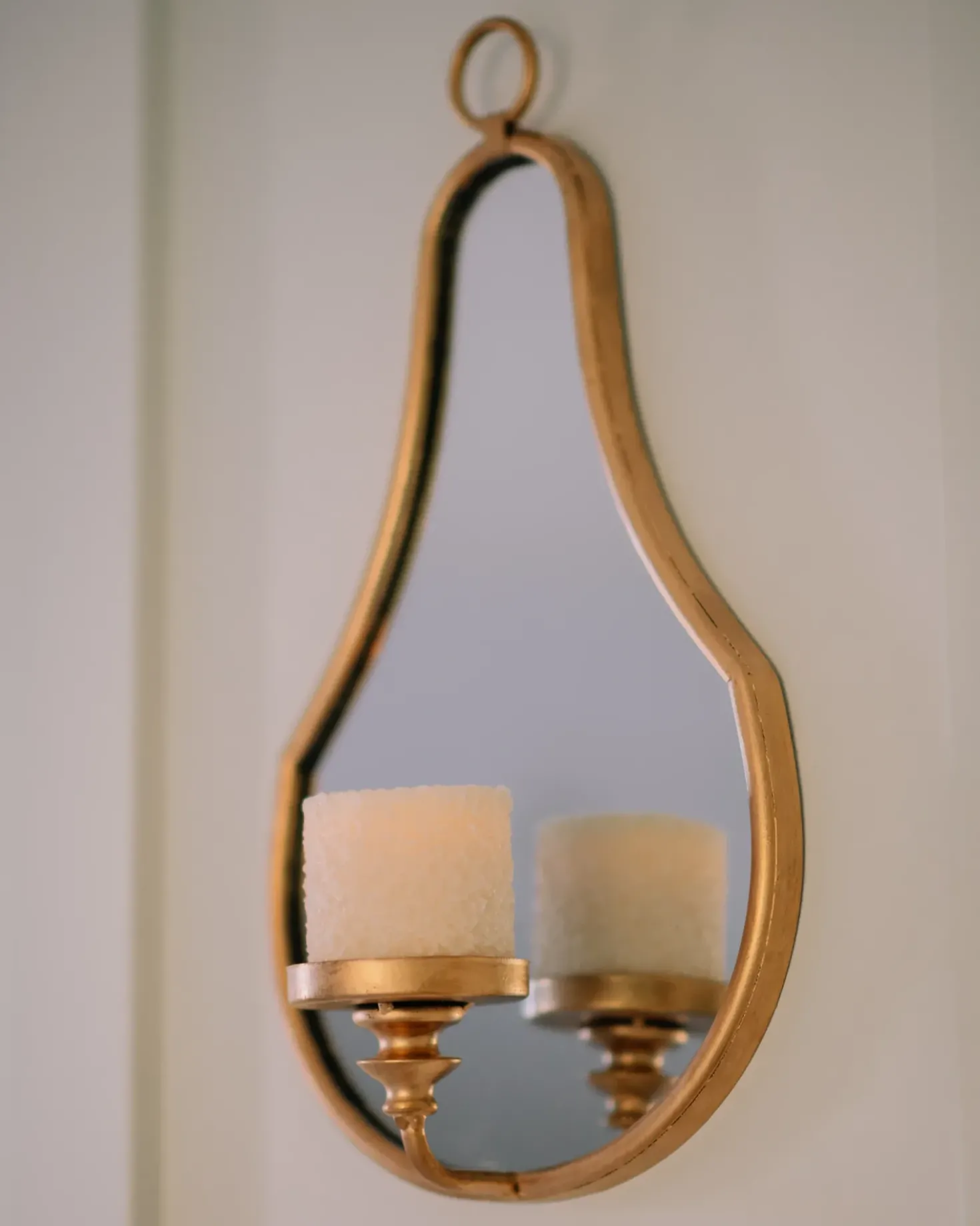 Portacandele da parete BAZARNES Metallo 45 cm Oro