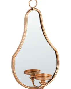 Portacandele da parete BAZARNES Metallo 45 cm Oro