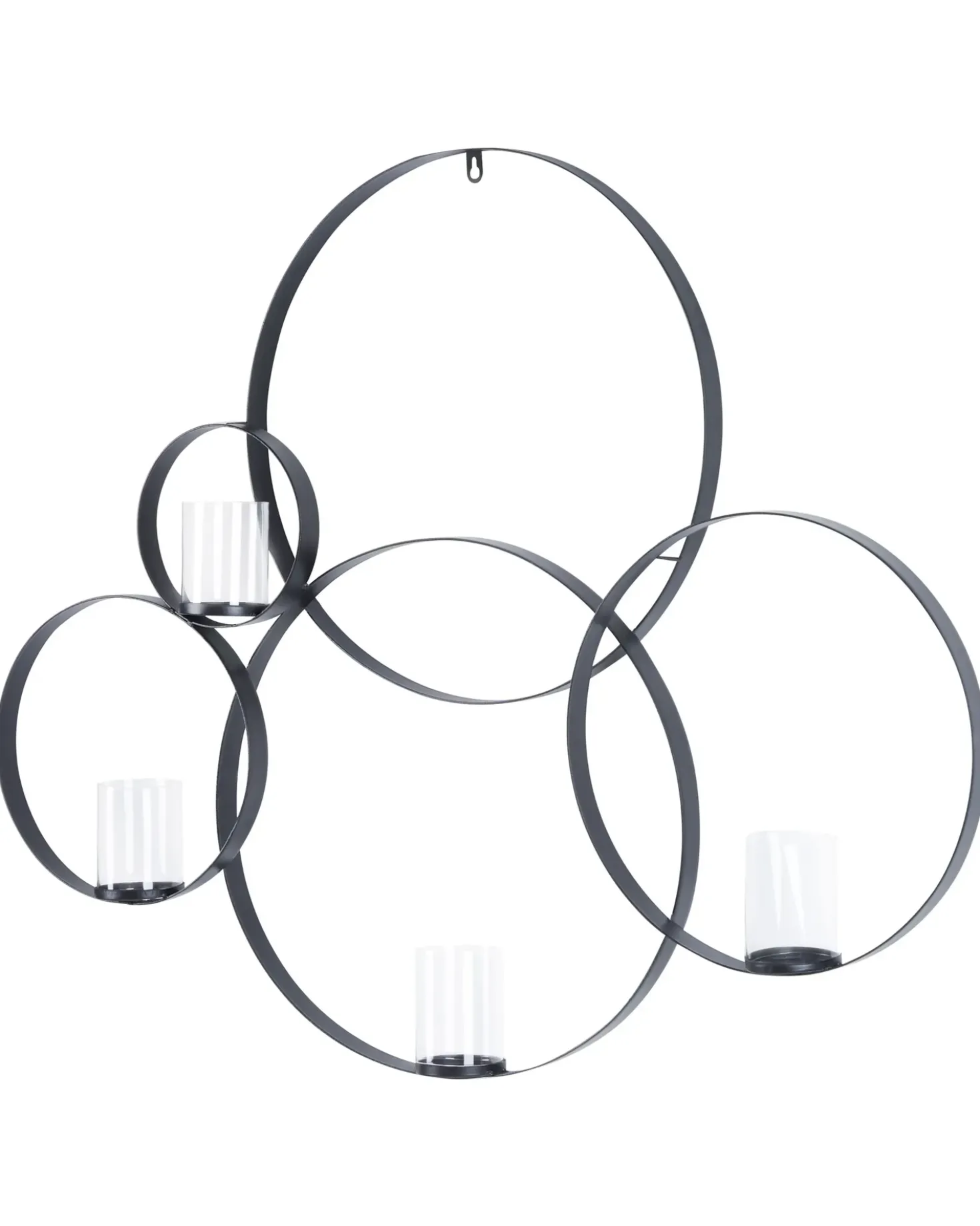Portacandele da parete BURU Metallo 80 cm Nero