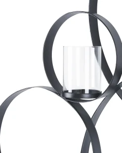 Portacandele da parete BURU Metallo 80 cm Nero