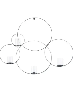 Portacandele da parete BURU Metallo 80 cm Nero