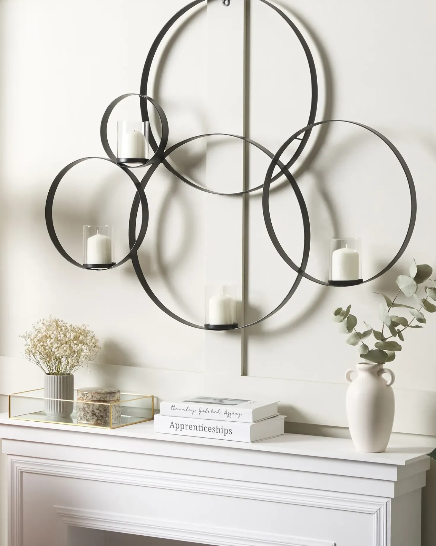 Portacandele da parete BURU Metallo 80 cm Nero