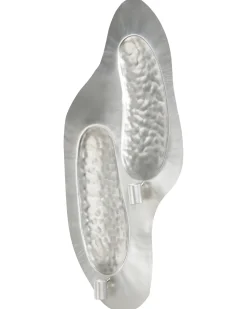 Portacandele da parete PENICHE Metallo 60 cm Argento