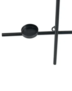 Portacandele da parete PORTO 74 cm Nero