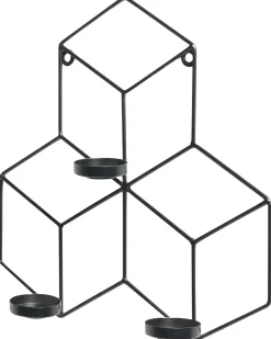 Portacandele da parete TAROUCA Metallo 31 cm Nero