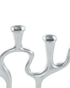 Portacandele FAMOES Metallo 41 cm Argento