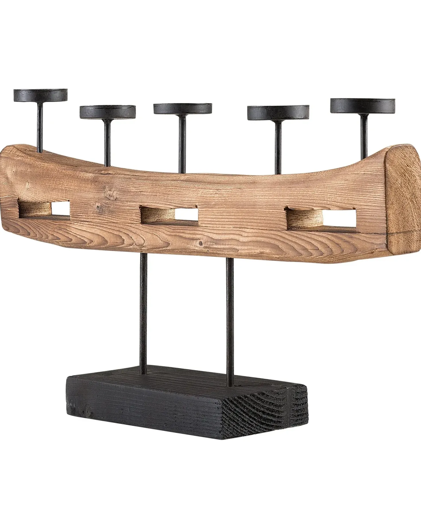 Portacandele GUATEMALA Legno di pino 36 cm Marrone