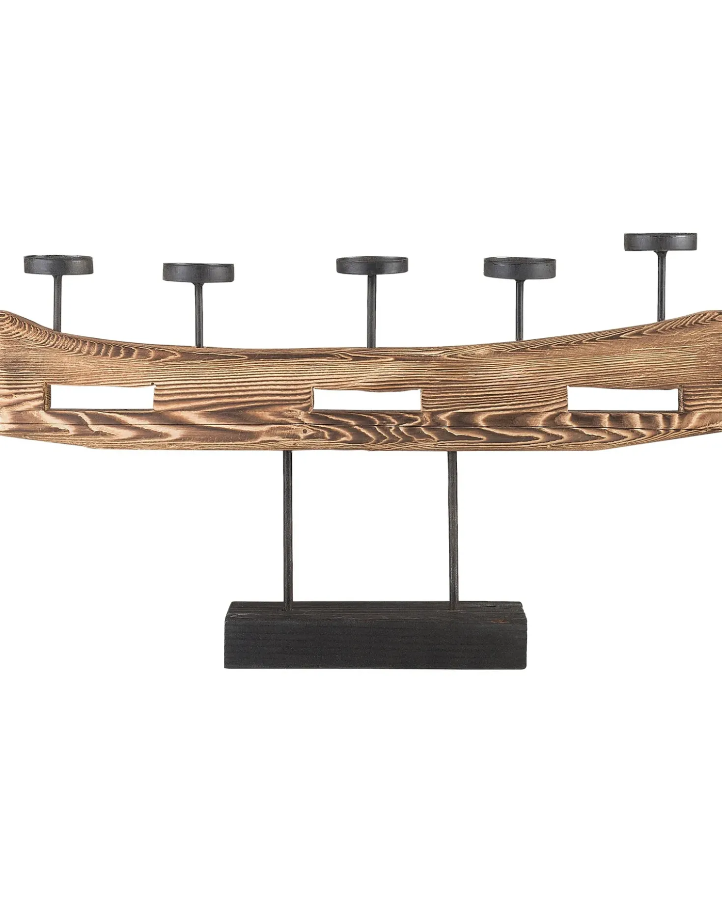 Portacandele GUATEMALA Legno di pino 36 cm Marrone
