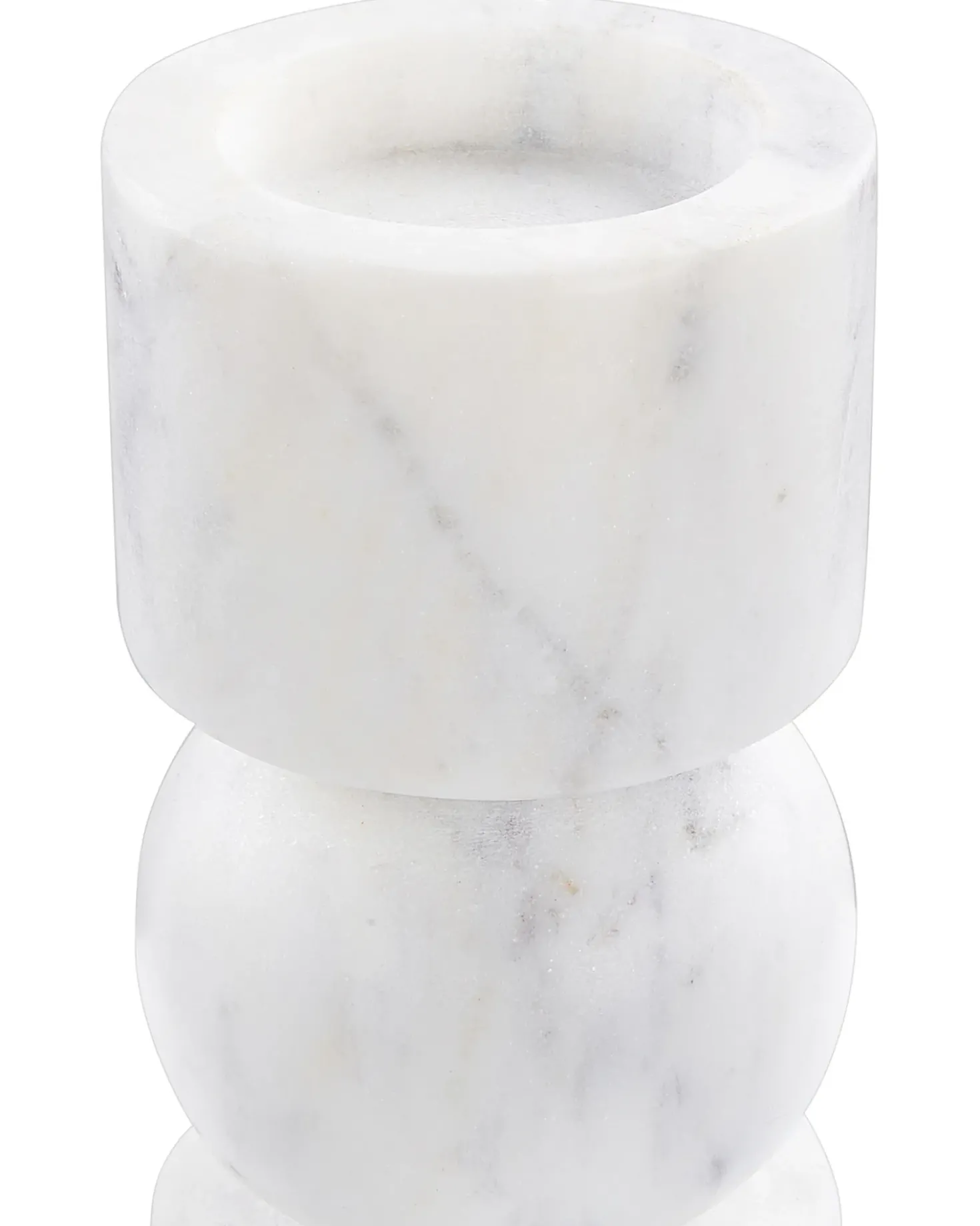 Portacandele IOANNINA Pietra 20 cm Bianco