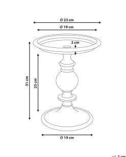 Portacandele VODNO Metallo 31 cm Oro