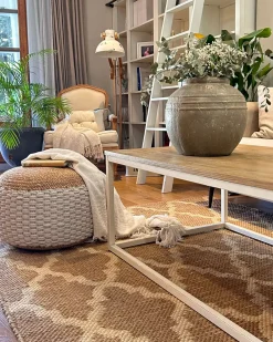 Pouf AIZA Cotone Bianco