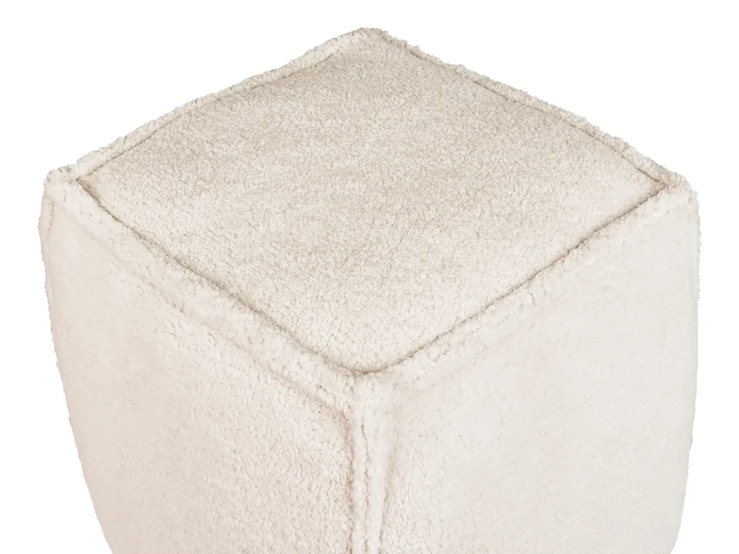 Pouf ALIPUR Bouclé Beige chiaro