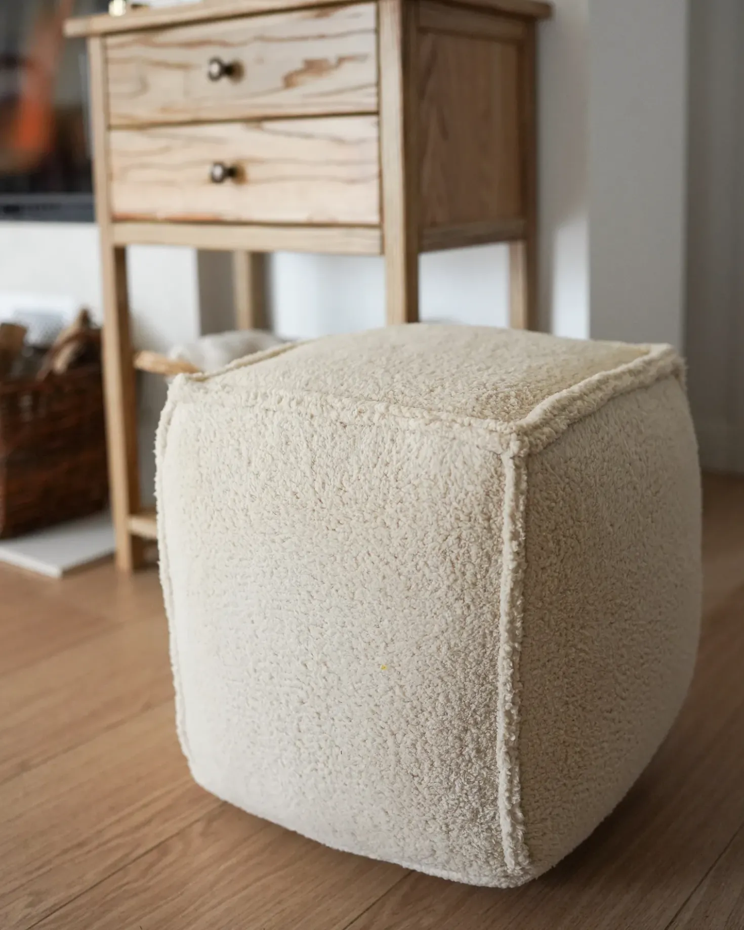 Pouf ALIPUR Bouclé Marrone chiaro
