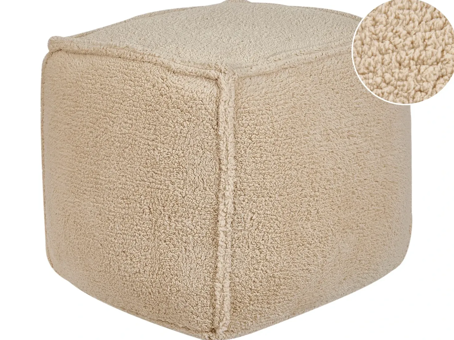 Pouf ALIPUR Bouclé Marrone chiaro