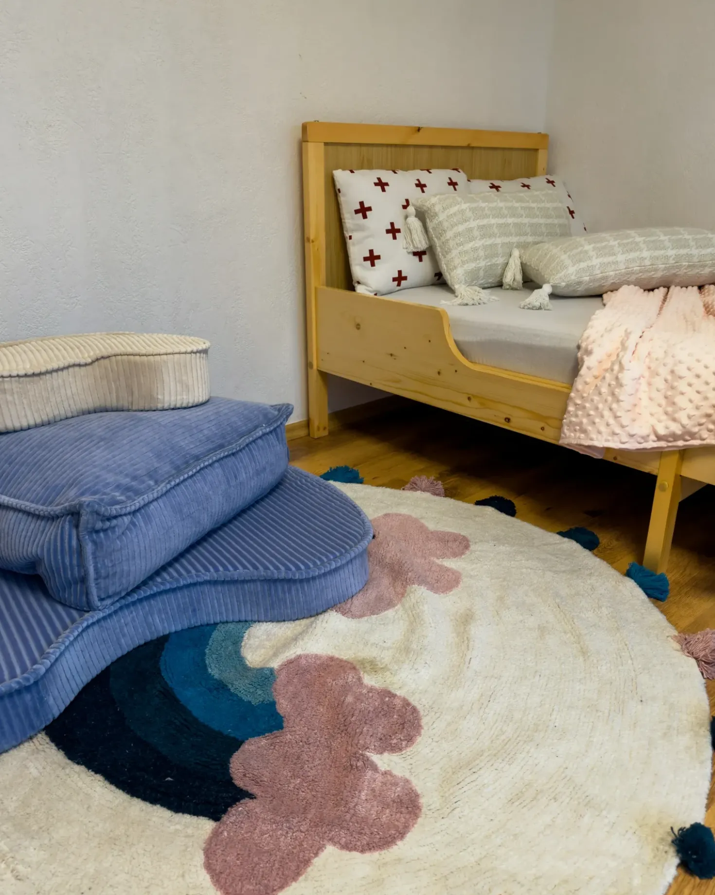 Pouf ALLOZAI Velluto Viola chiaro