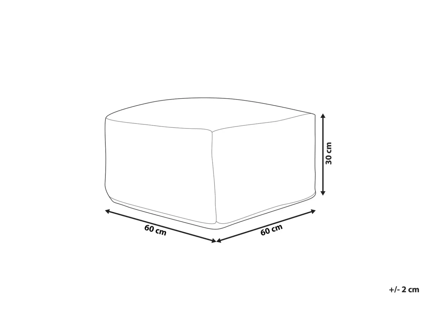 Pouf ALMATTI Tessuto Beige