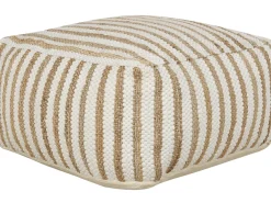 Pouf ALMATTI Tessuto Beige
