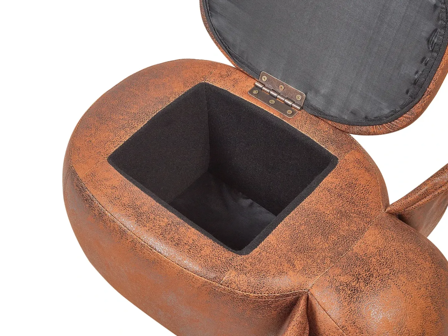 Pouf animaletto contenitore ELEPHANT Pelle sintetica Marrone scuro Elefante