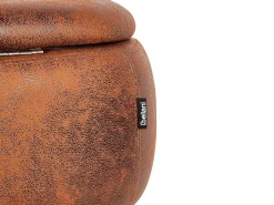 Pouf animaletto contenitore ELEPHANT Pelle sintetica Marrone scuro Elefante