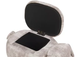 Pouf animaletto contenitore DOGGY Velluto Beige Cane