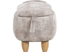 Pouf animaletto contenitore DOGGY Velluto Beige Cane