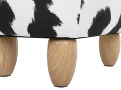 Pouf animaletto contenitore COW Tessuto Bianco Mucca