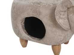 Pouf animaletto contenitore JUMBO Pelle sintetica Grigio Elefante