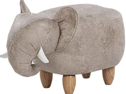 Pouf animaletto contenitore JUMBO Pelle sintetica Grigio Elefante