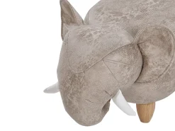 Pouf animaletto contenitore JUMBO Pelle sintetica Grigio Elefante