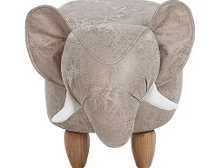 Pouf animaletto contenitore JUMBO Pelle sintetica Grigio Elefante
